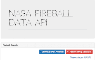 NASA Fireball API
