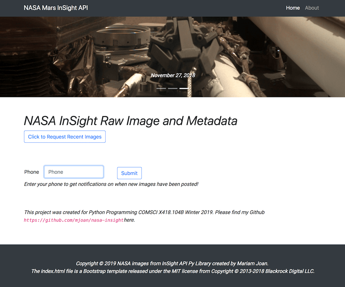 NASA InSight API